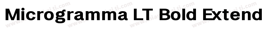 Microgramma LT Bold Extended字体转换